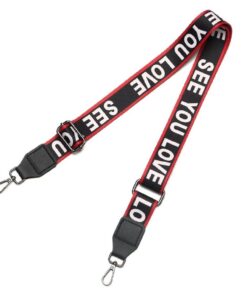 BC Interchangeable and Adjustable Shoulder Bag Strap - Red, Black