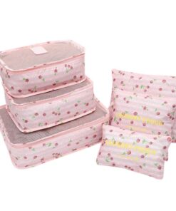 BC Luggage Organiser Set - 6 Piece - Pink, Red