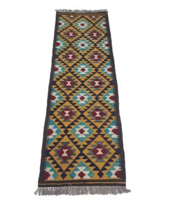 Beautiful Afghan Maimana Runner Kilim - 198 x 64 CM
