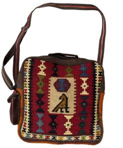 Beautiful Dark Red Centre Goat Handmade Kilim Handbag