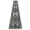 Beautiful Floral Soft Dark Grey Beige Long Passage Runner Rug - 300 L x 80 W cm