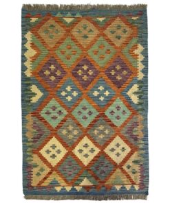 Beautiful Handwoven Afghan Kilm Chobi Rug 147 x 99 cm