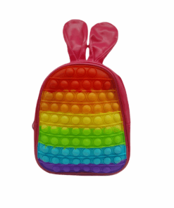 Beautiful Silicon Kid's Bunny Rabbit Pop It Backpack - Red