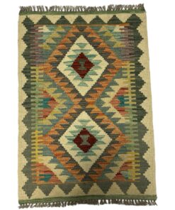 Beautiful Small Size Afghan Kilim Chobi Rug - 90 x 60 cm
