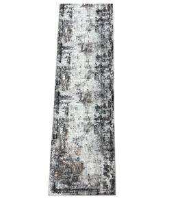 Beautiful Turkish Modern Runner Rug Grey and Multi - 300 x 80cm