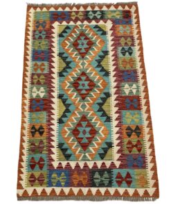 Beautiful Vibrant Colors Handmade Afghan Kilim Rug - 158 x 100 cm