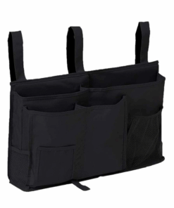 Bedside Caddy Hanging Storage Bag Holder Beside Organizer - Black
