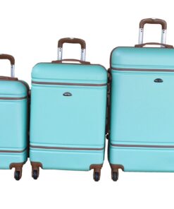Begin Again 3-Piece Green ABS Luggage Set-Hardshell and Combination Lock