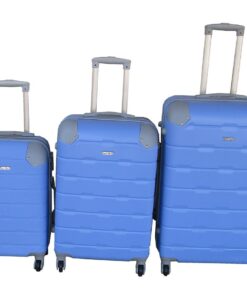 Begin Again 3-Piece Light Blue ABS Luggage Set