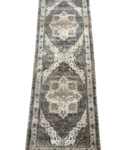 Beige Brown Vintage Style Runner Rug - 300 x 80 cm