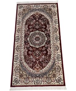 Beige / Red Soft Persian Rug - 150 x 80 cm