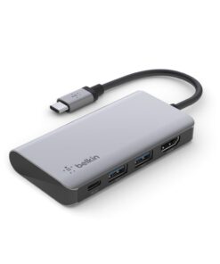Belkin 4-in-1 USB-C Multiport Adapter - Silver