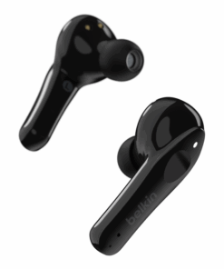 BELKIN SOUNDFORM Move Plus True Wireless Classic Stem Earbuds with Wireless Charging Case - Black - Premium Brand
