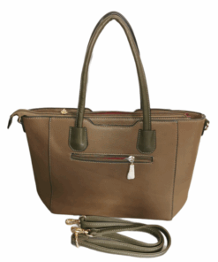 Bella Large Capacity Faux Leather Tote Shoulder Bag - Green