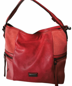 Bella Large Capacity Trendy Handbag with Sling - Red
