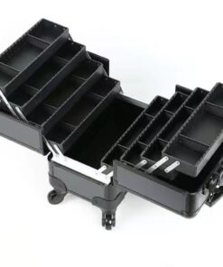 Bella Toolbox Trolley Makeup Profesional Travel Vanity Box Cosmetic Case - Black