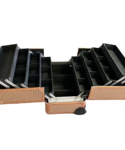 Bella Toolbox Trolley Makeup Profesional Travel Vanity Box Cosmetic Case - Gold