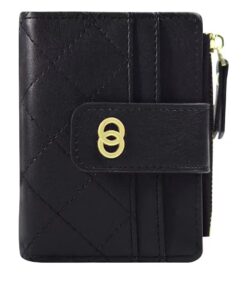 Bellade Bi-Fold PU Leather Slim Clutch Wallet Card Holder PU Purse - Black