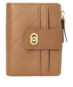 Bellade Bi-Fold PU Leather Slim Clutch Wallet Card Holder PU Purse - Brown