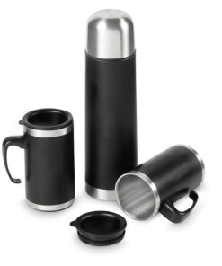 Best Brand Cardinal Double Wall Flask & Mug Set