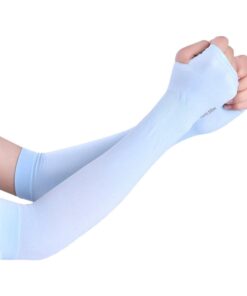 Best Lets Slim Outdoor Unisex Arm Sleeves Sport Cooling UV Sun Protection - Blue