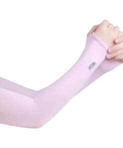 Best Lets Slim Outdoor Unisex Arm Sleeves Sport Cooling UV Sun Protection - Pink