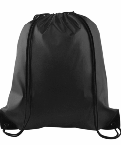 Bestby - Drawstring Backpack for Gym - Outdoor Activity -DIY Bag - 12 Pack - Black