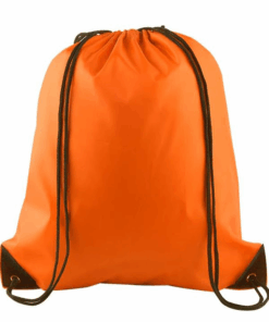 Bestby - Drawstring Backpack for Gym - Outdoor Activity -DIY Bag - 12 Pack - Orange