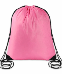 Bestby - Drawstring Backpack for Gym - Outdoor Activity -DIY Bag - 12 Pack - Pink