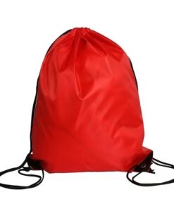 Bestby - Drawstring Backpack for Gym - Outdoor Activity -DIY Bag - 12 Pack - Red