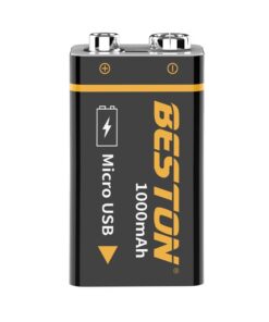 Beston 9V 1000mAh Micro-USB Rechargeable Lithium-Ion Battery