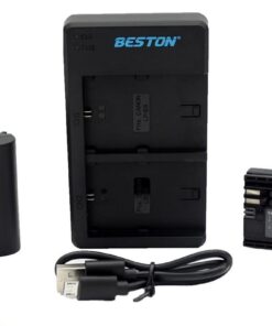 Beston USB Dual Charger and 2 Battery Kit for Canon LP-E6