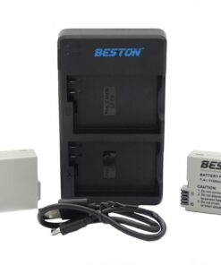 Beston USB Dual Charger and 2 Battery Kit for Canon LP-E8