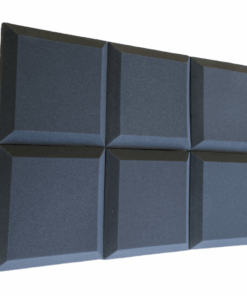 Beveled Acoustic Sound Foam Panels - Black - 6 Pack