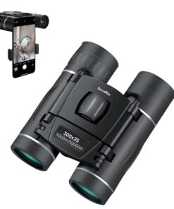 BezosMax 25x300 Portable Binoculars, IPX7 Waterproof, Smartphone Adapter