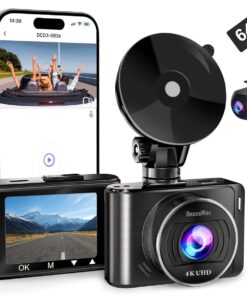 BezosMax 4K Dash Cam + 64GB SDcard, UHD 1080P WIFI mobile interconnection