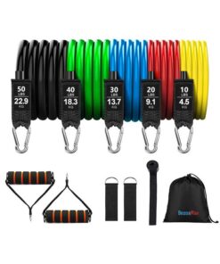 BezosMax Resistance Bands Set for Working Out at Home with Handles, 11 Pcs