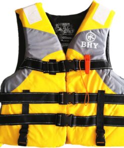 BHY Heavy Duty Life Jacket -Adjustable Size - Buoy Up To 120kg Body Weight - Yellow