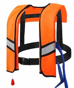 BHY Inflatable Life Jacket - Automatic/Manual - New Generation Life Vest - Automatic - Orange