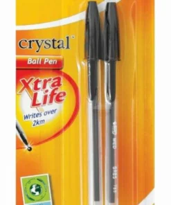 BIC Crystal Xtra Life Ballpoint Pens Black Pack Of 2