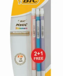 BIC Matic Shimmer 0.5mm HB Clutch Pencils Pack Of 2 + 1 Pencil Free