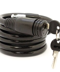 Bicycle Lock with Keys, 1.8m - Black