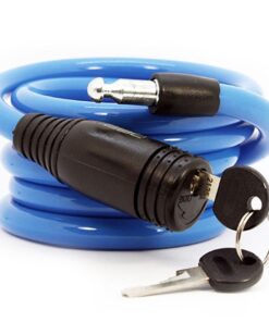 Bicycle Lock with Keys, 1.8m - Blue