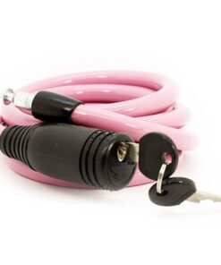 Bicycle Lock with Keys, 1.8m - Pink