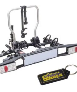 Bicycle Rack - Car Trunk Aluminum Rear Hitch 2 Bike Rack & Gel Key Holder