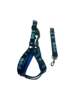Big Dog Leash With Harness - Blue