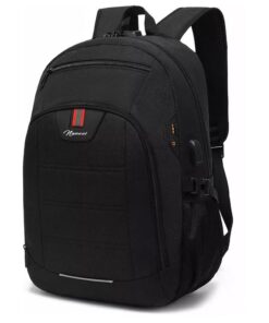 Big Travel Laptop Backpack Anti-Theft Bag with usb Charging Port - Black