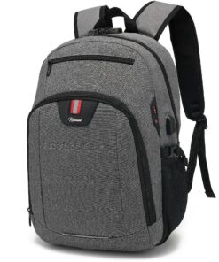 Big Travel Laptop Backpack Anti-Theft Bag with usb Charging Port - Grey