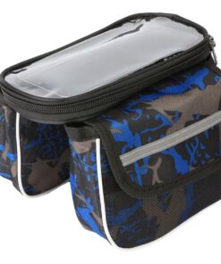 Bike Frame Bag Bike Large Capacity Waterproof Phone Storage Bag - Blue