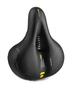 Bike Saddle Memory Foam Padded Oversized - Yellow